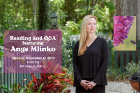 Flyer for Ange Mlinko Reading and Q&A